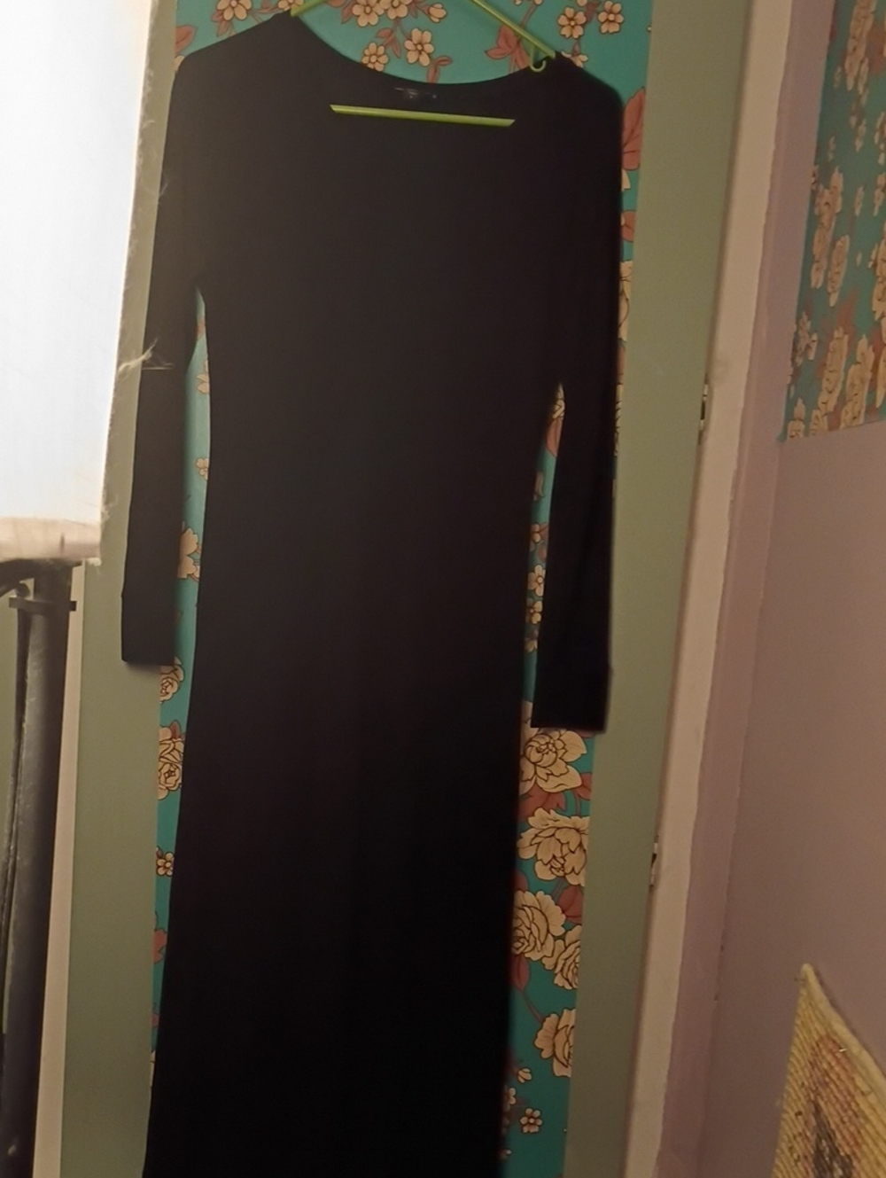 James Perse Black Long Sleeve Maxi Dress Sz S